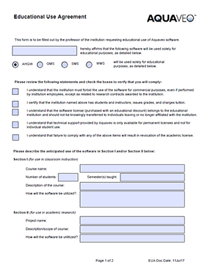 Educational Use Agreement